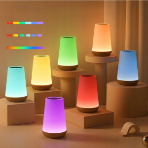 LAMPKA NOCNA LED RGB ŚCIEMNIANA DLA DZIECI Z CZUJNIKIEM DOTYKOWYM + PILOT