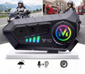 INTERKOM MOTOCYKLOWY BLUETOOTH Y10 UNIWERSALNY Z MIKROFONEM HYBRYDOWYM